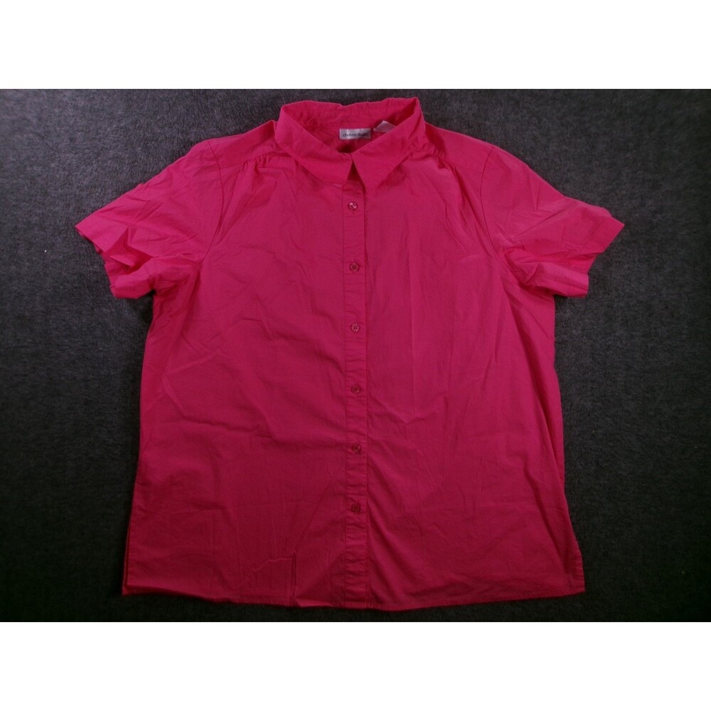 Chelsea Studio Top Women 1X Pink Office Casual Work Day Base Layer Capsule